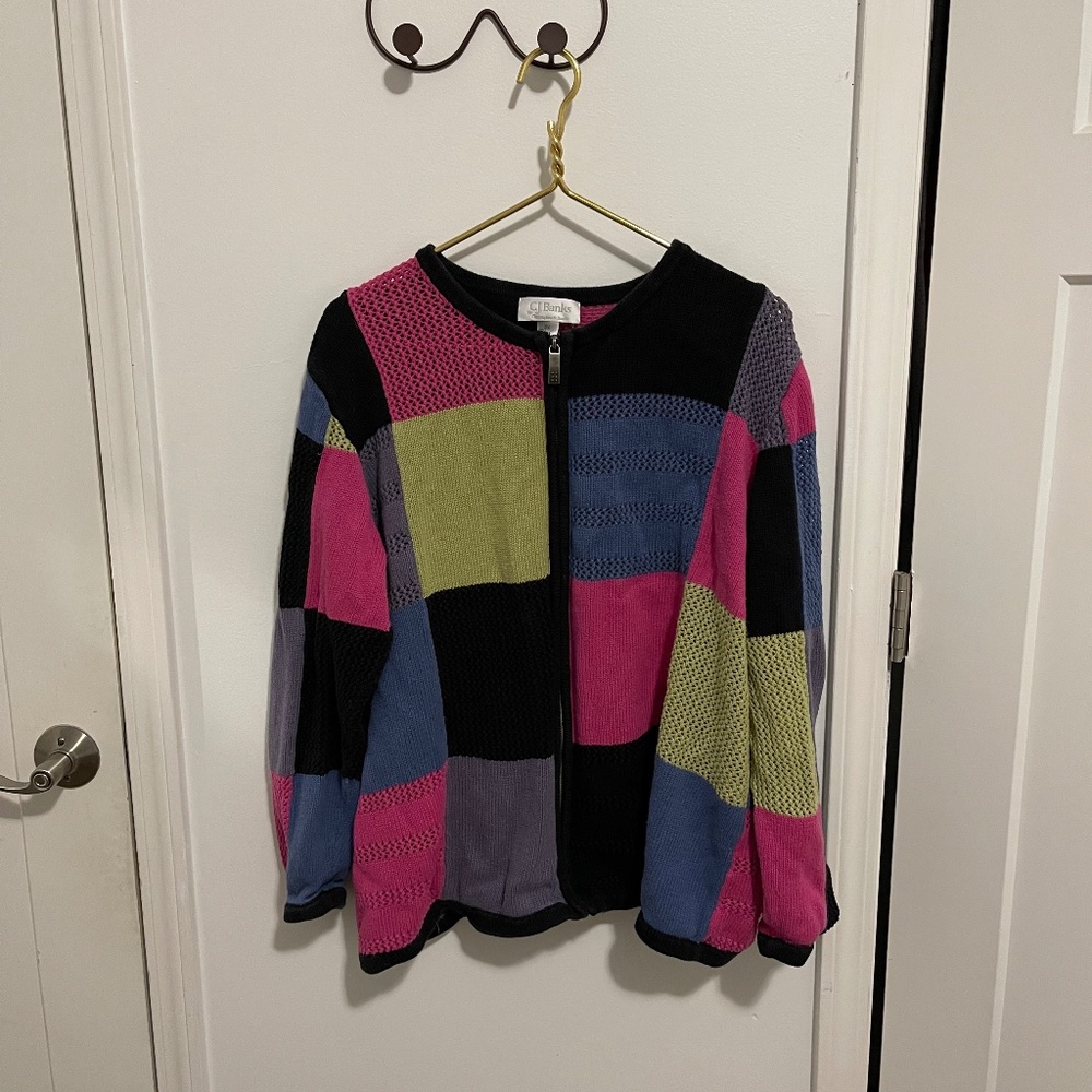 CJ Banks Zip Up Sweater
